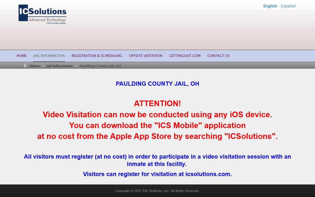 Paulding County Jail ICSolutions visitation registration information